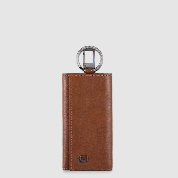 Leather key holder with six hooks