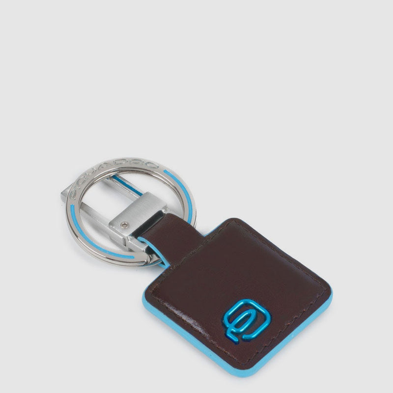 Keychain with leather insert