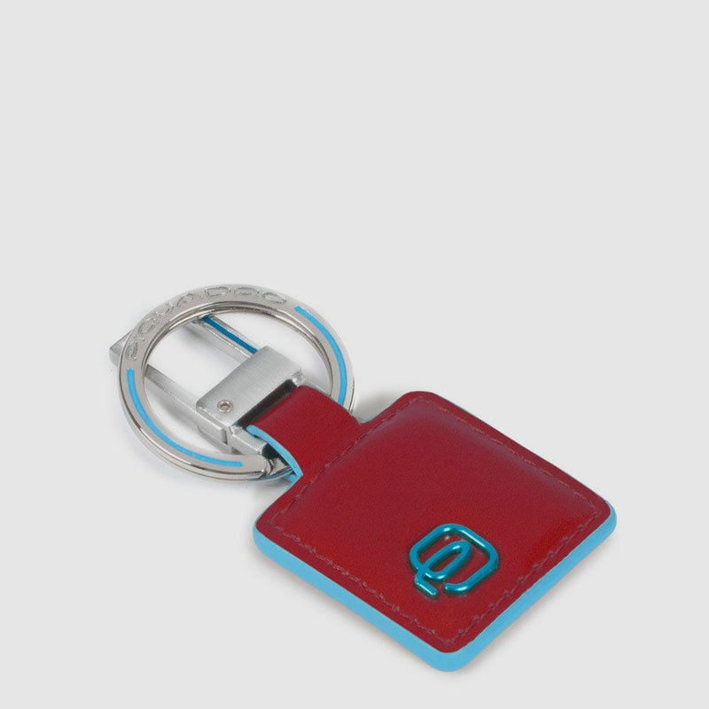 Keychain with leather insert