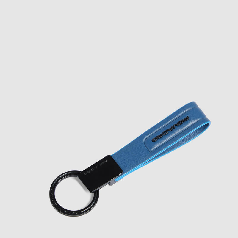 Leather men's keychain