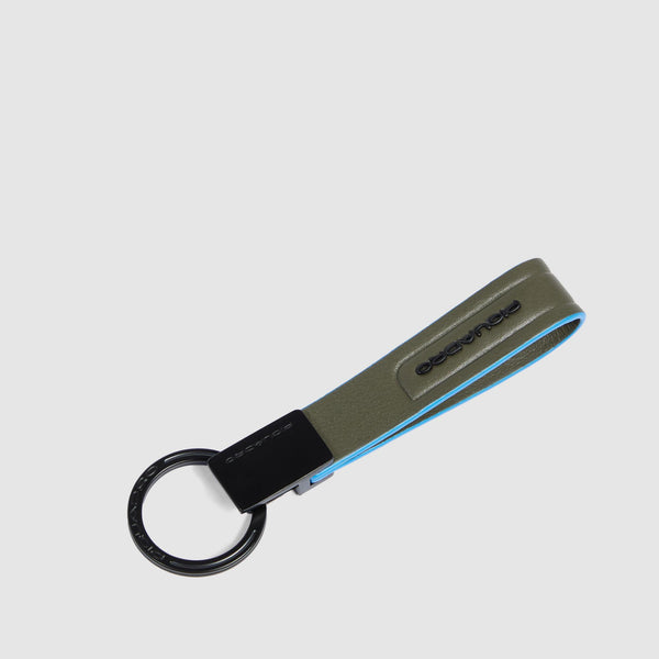 Leather men's keychain