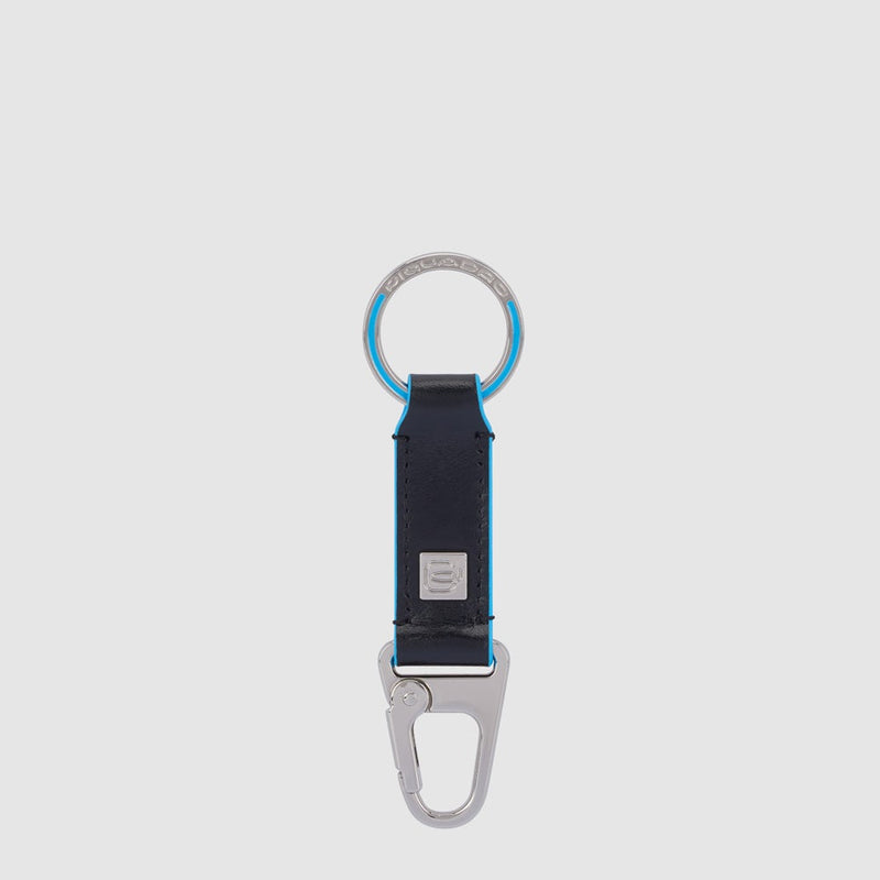Two-ring keychain with carabiner hook