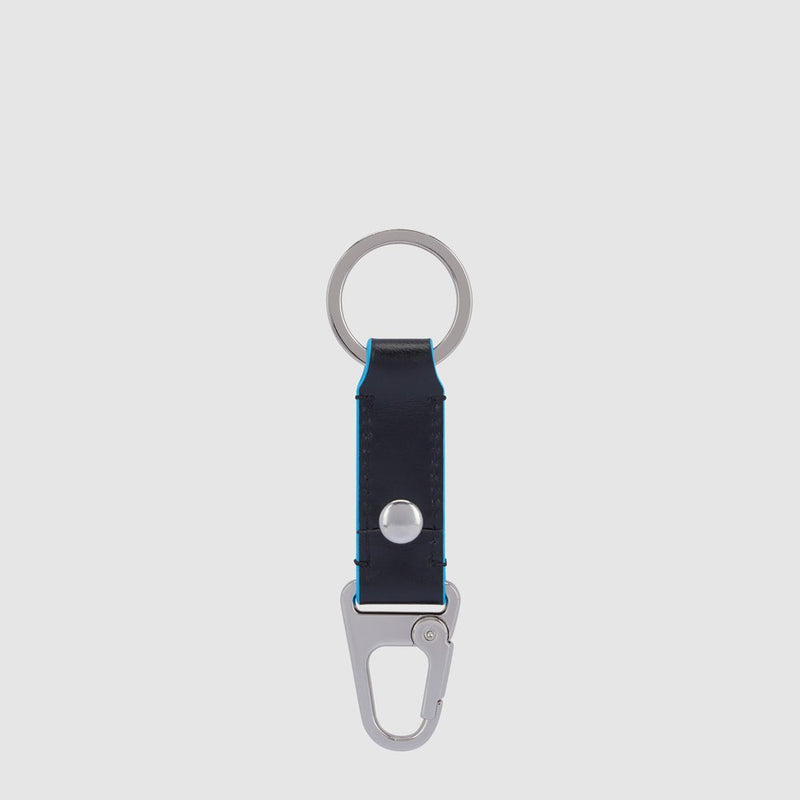 Two-ring keychain with carabiner hook