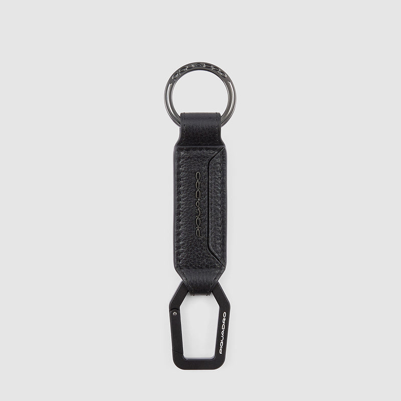 Keychain with double carabiner hook