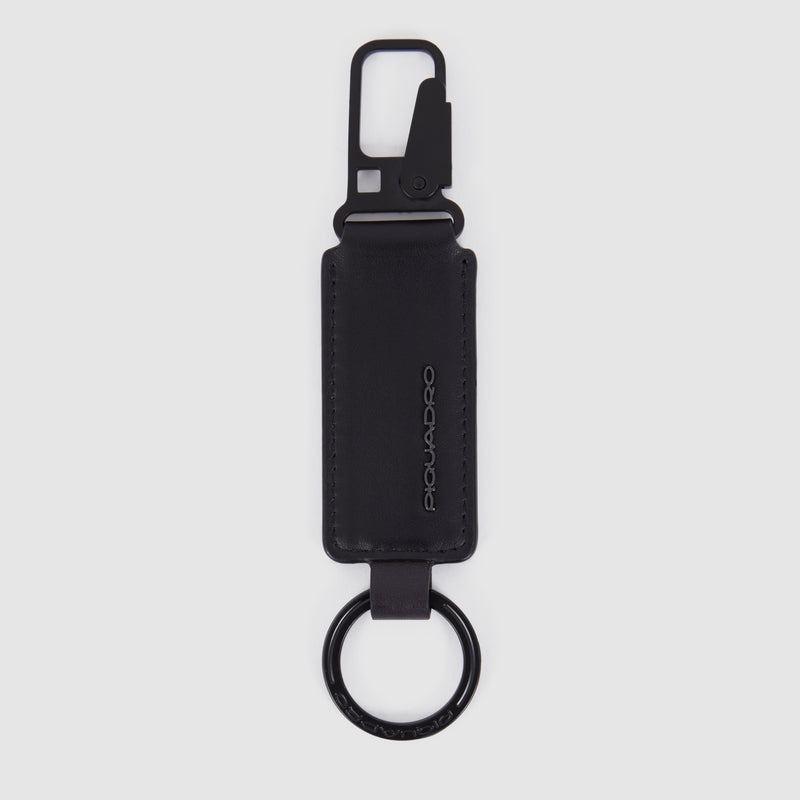 Leather Keychain with carabiner hook