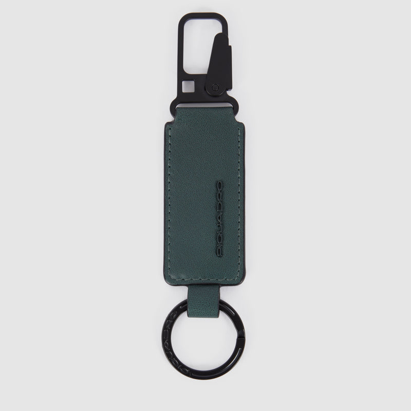 Leather Keychain with carabiner hook