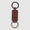 Leather men's keychain with two rings