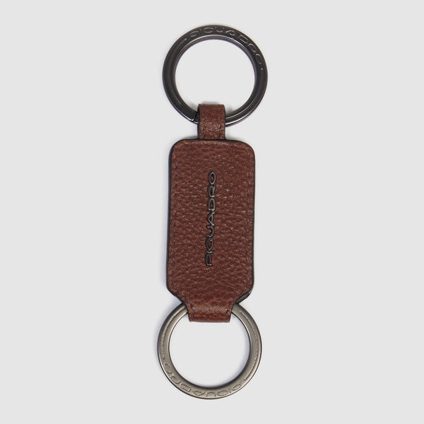 Porte-clés homme avec deux anneaux