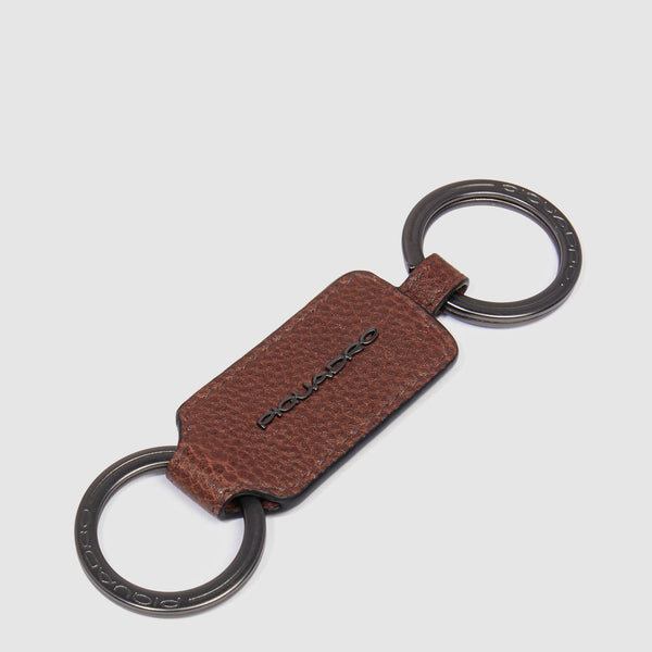 Porte-clés homme avec deux anneaux