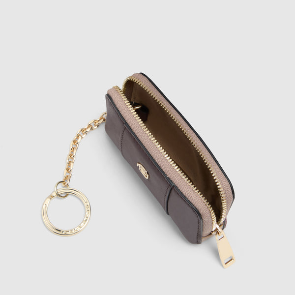 Leather Key Holder Case with Zip Closure - 4
