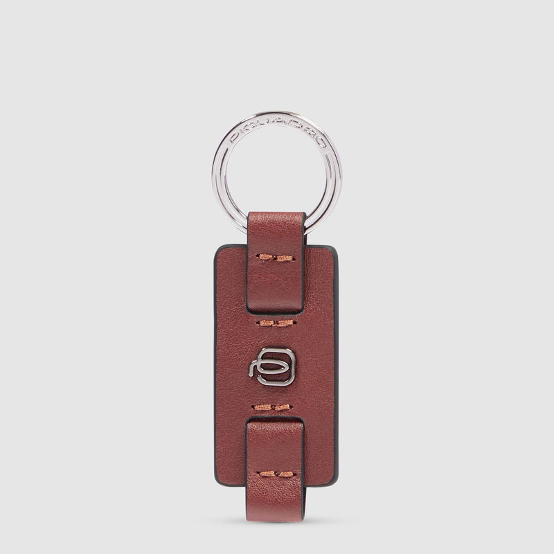 Leather men's keychain