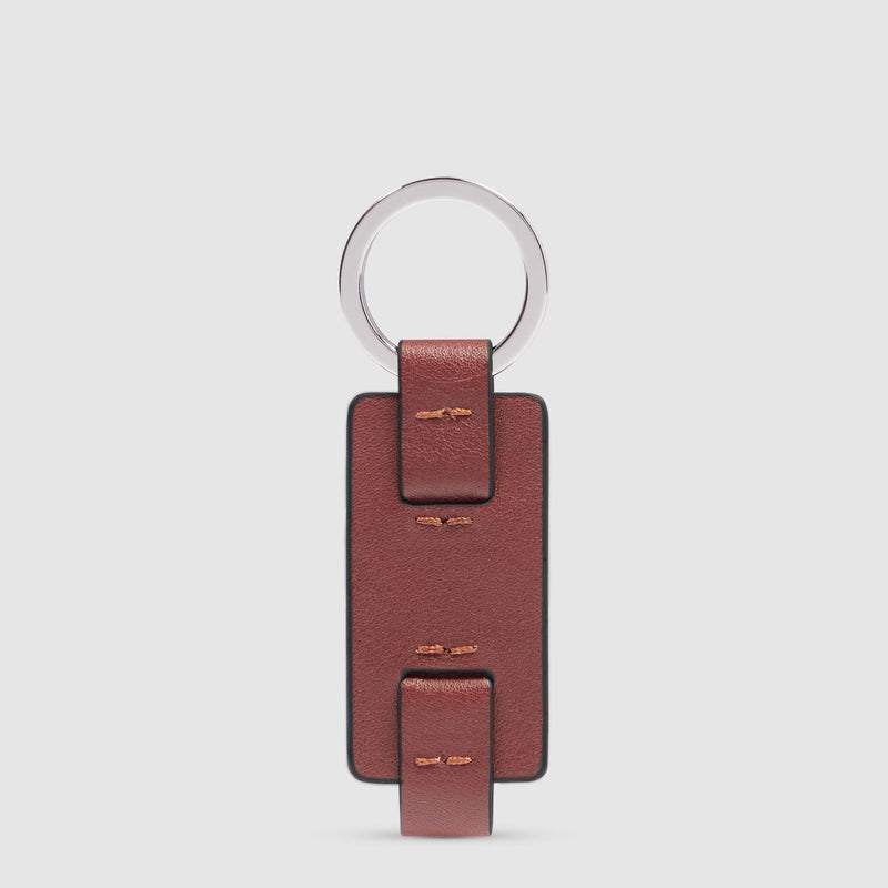 Leather men's keychain