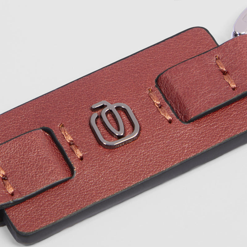 Leather men's keychain