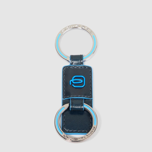 Schlüsselanhänger aus Leder mit zwei Ringen - 2