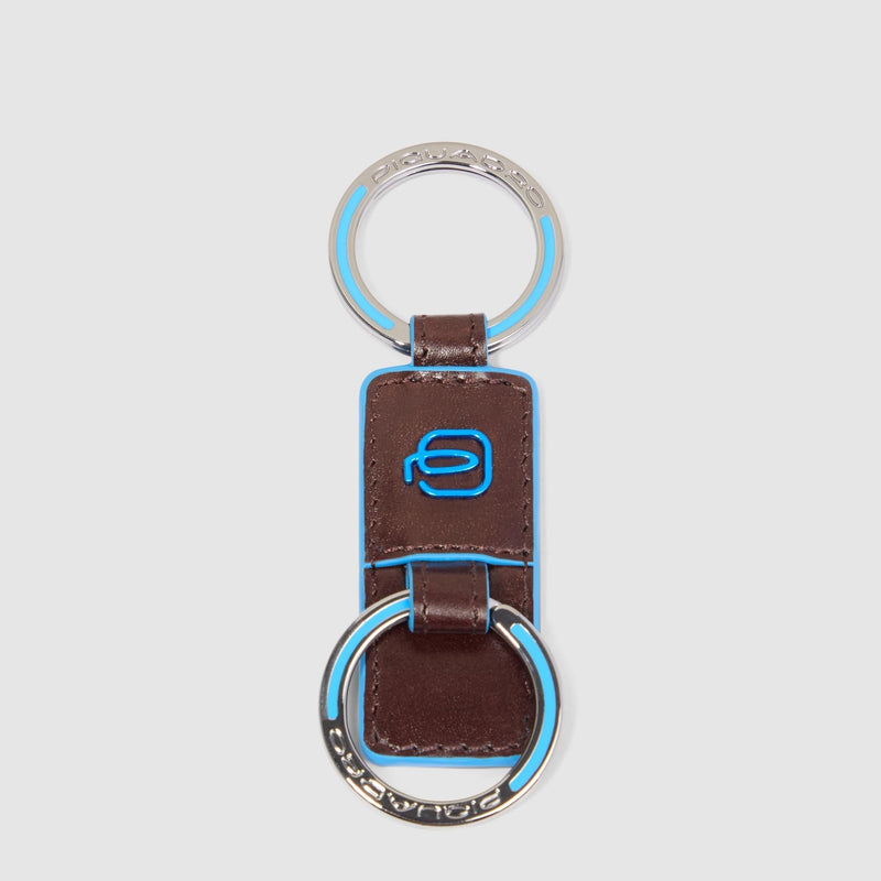 Slim Two-Ring Leather Keychain - 6
