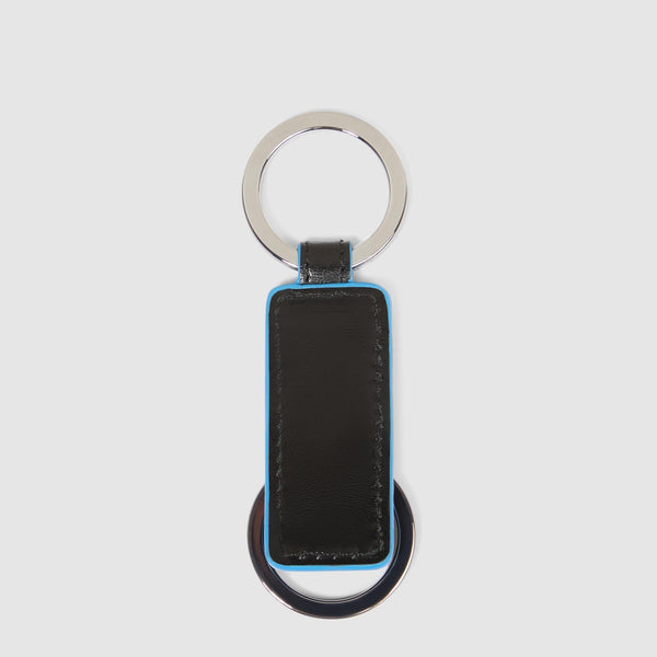Slim Two-Ring Leather Keychain - 3