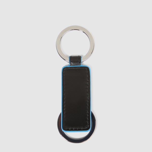 Leather two-ring keychain