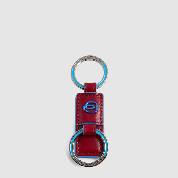 Schlüsselanhänger aus Leder mit zwei Ringen - 1