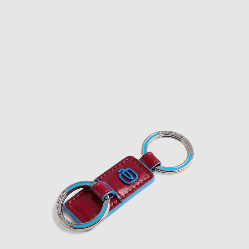 Schlüsselanhänger aus Leder mit zwei Ringen