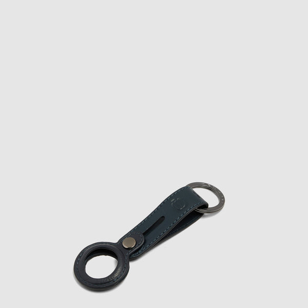 Leather AirTag® Keyring with Tracker Pocket - 3