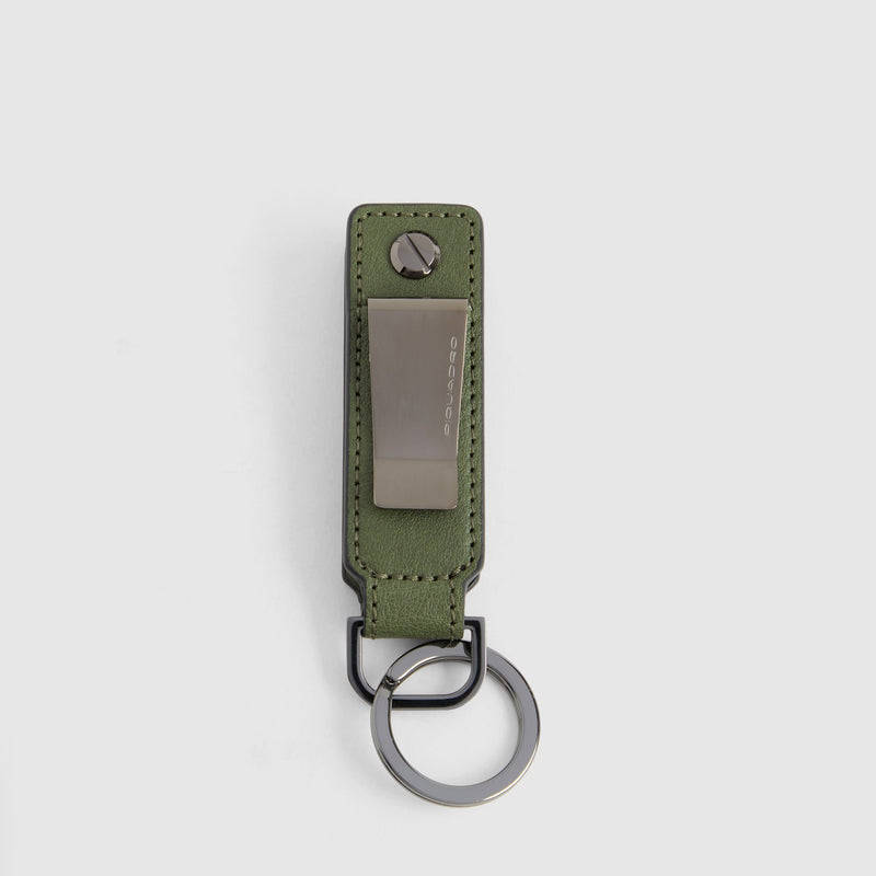 Leather Keychain with Money Clip