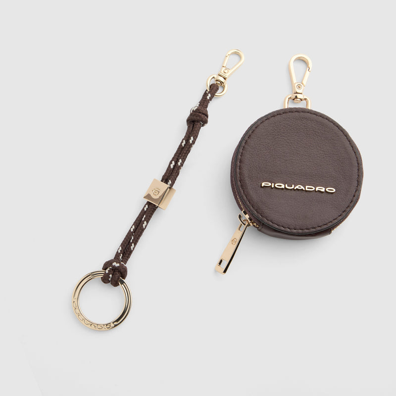 Leather Key Case with Carabiner and Ring - 2