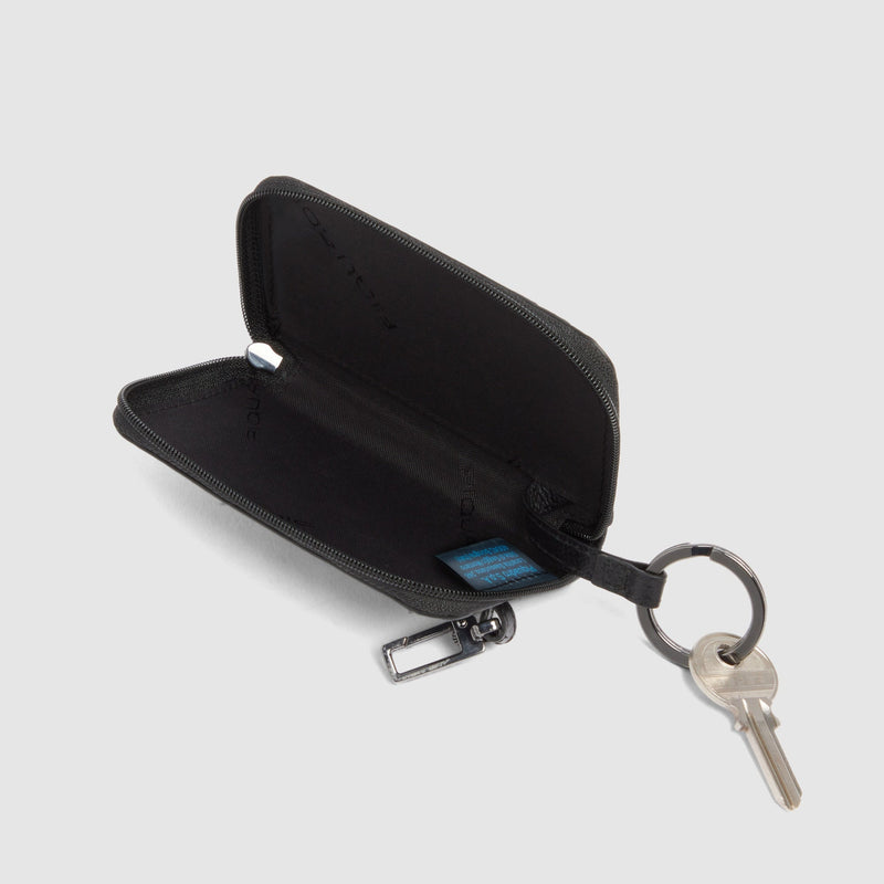 Étui à clés en cuir avec porte-cartes de crédit
