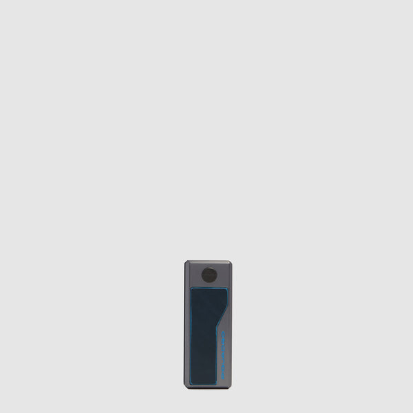Leather and Aluminum Keychain with Money Clip - 1