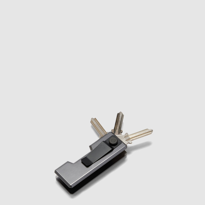 Leather and Aluminum Keychain with Money Clip