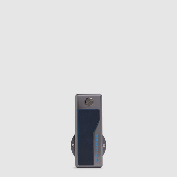 Engravable Blue Square Keyring with AirTag® Holder - Night blue