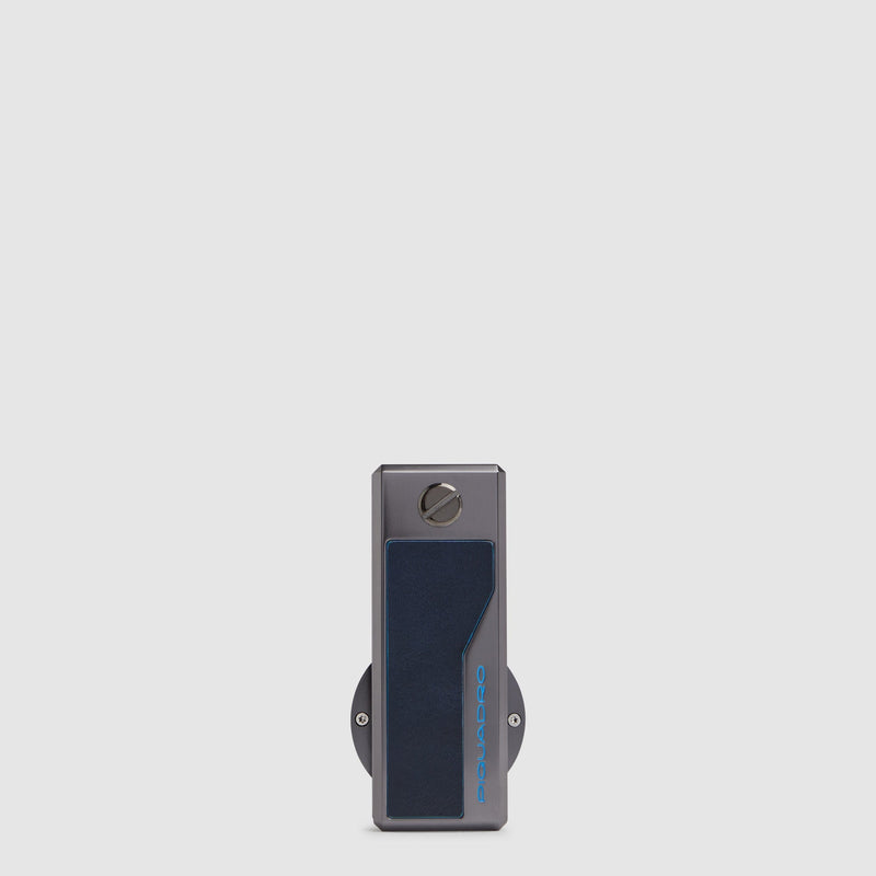 Engravable Blue Square Keyring with AirTag® Holder - night blue