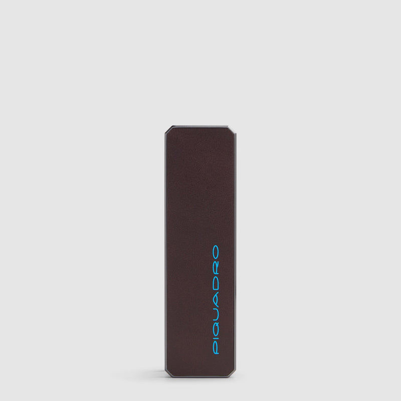 Portachiavi personalizzabile in pelle con tracker - Mogano