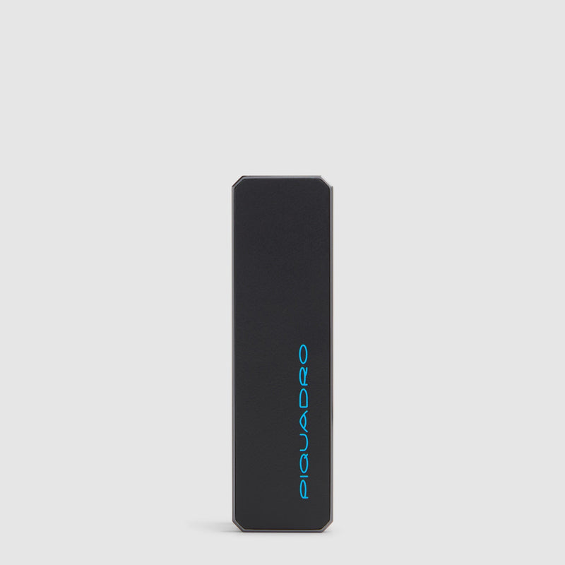 Portachiavi personalizzabile in pelle con tracker - Nero