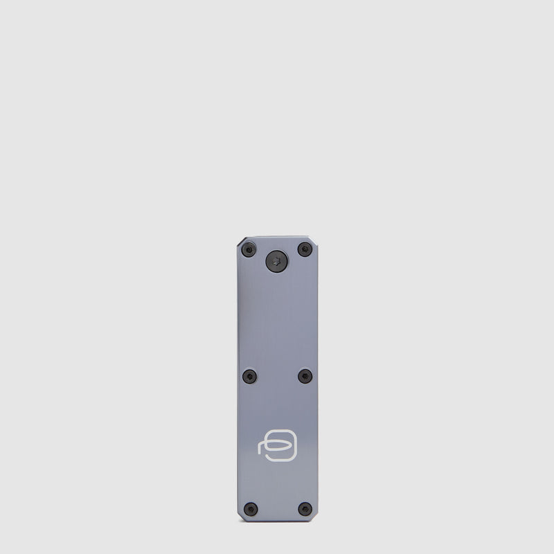 Leather Keychain with Find My Tracker and Engravable Tag