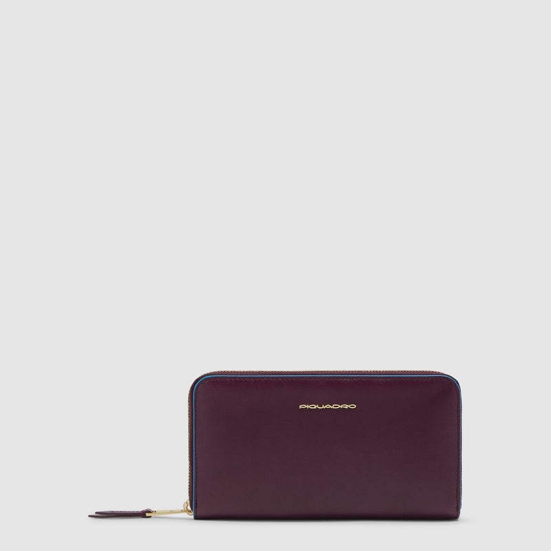Zip-around women’s wallet with four dividers - 1