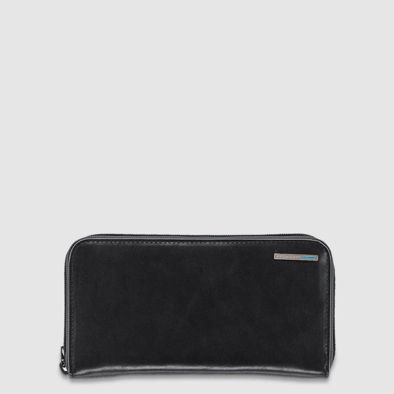 Grand portefeuille femme zippé avec 4 soufflets