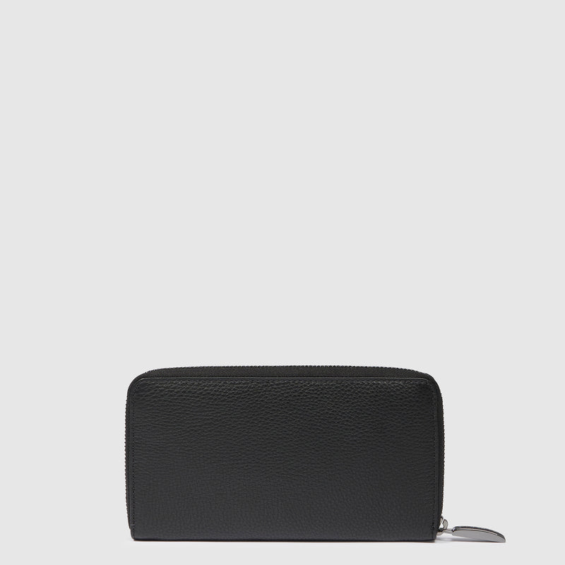 Zip-around women’s wallet with four dividers