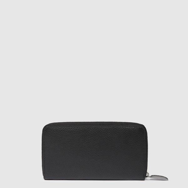 Zip-around women’s wallet with four dividers