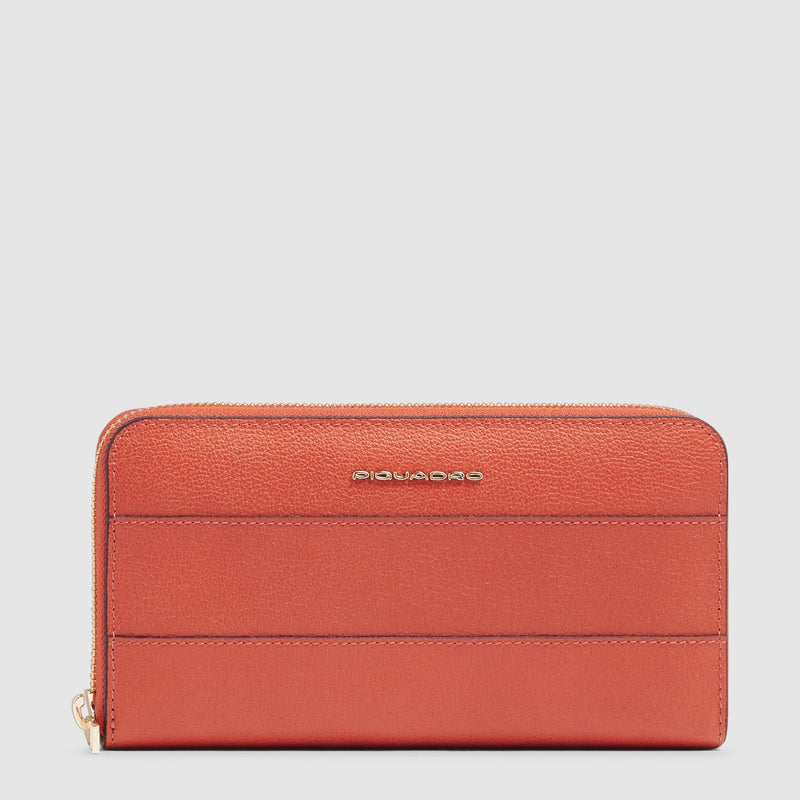 Zip-around women’s wallet with four dividers - 1