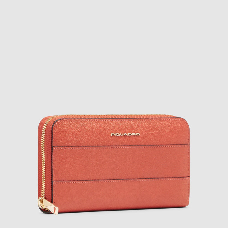 Zip-around women’s wallet with four dividers - 2