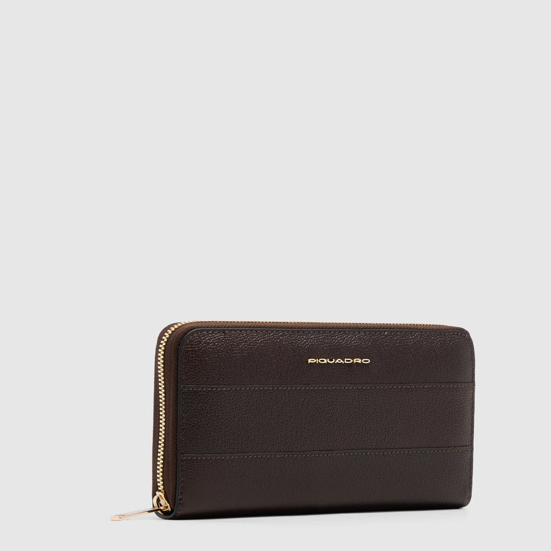 Portafogli donna grande zip-around