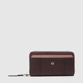 Women's Zip-Around Leather Wallet, 11 Card Slots, RFID