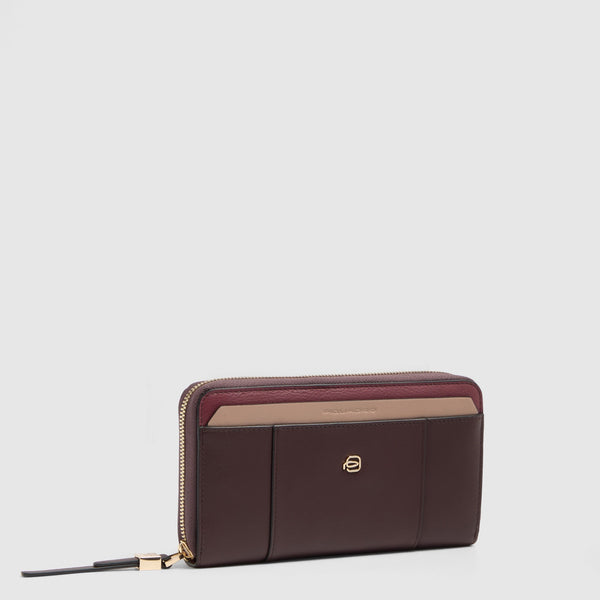Women's Zip-Around Leather Wallet, 11 Card Slots, RFID - 2
