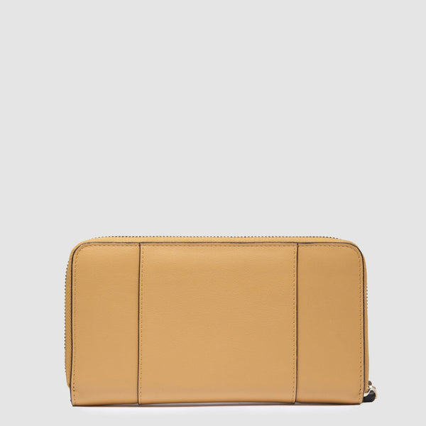 Zip-around women’s wallet with four dividers