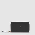 Women's Zip-Around Leather Wallet, 11 Card Slots, RFID