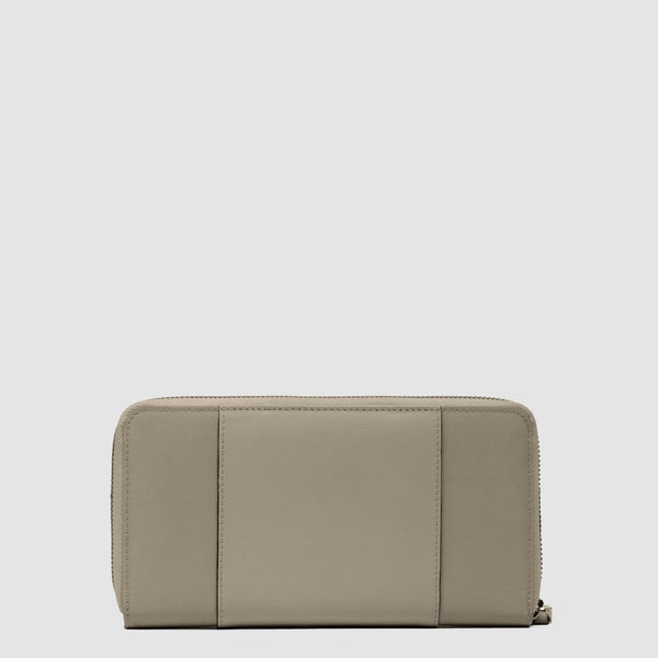 Zip-around women’s wallet with four dividers