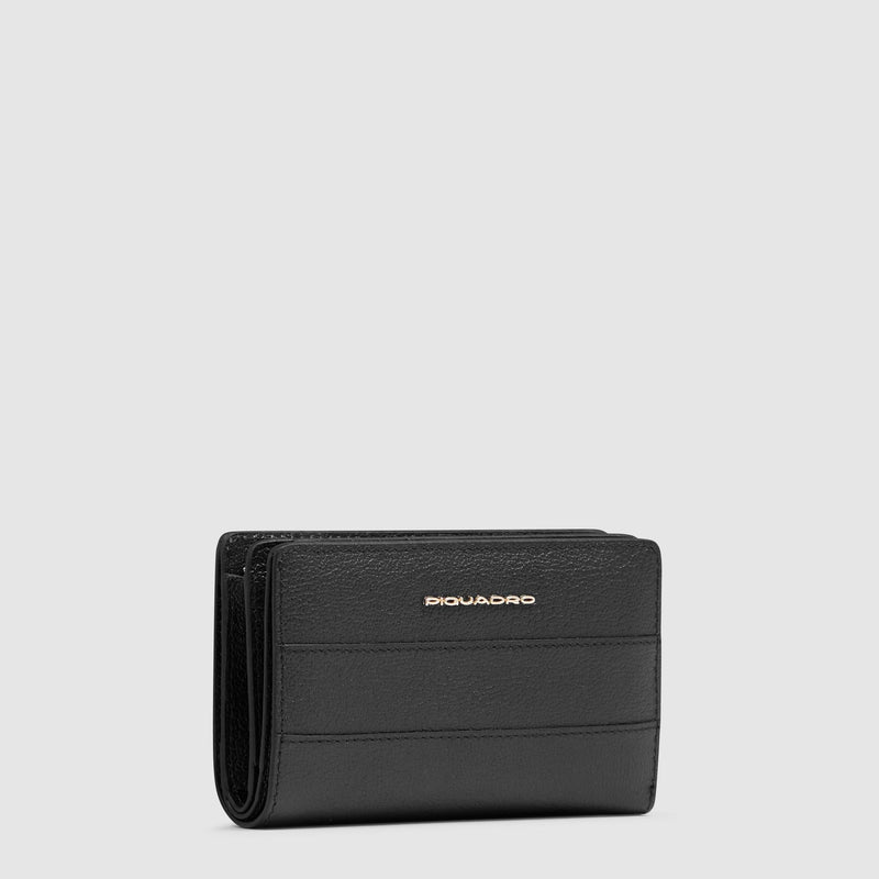 Women's Leather RFID Wallet with 10 Card Slots - 26