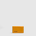 Slim Leather Business Card Holder Blue Square