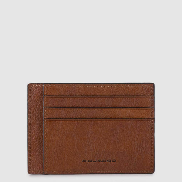 Leather men's slim card holder pouch