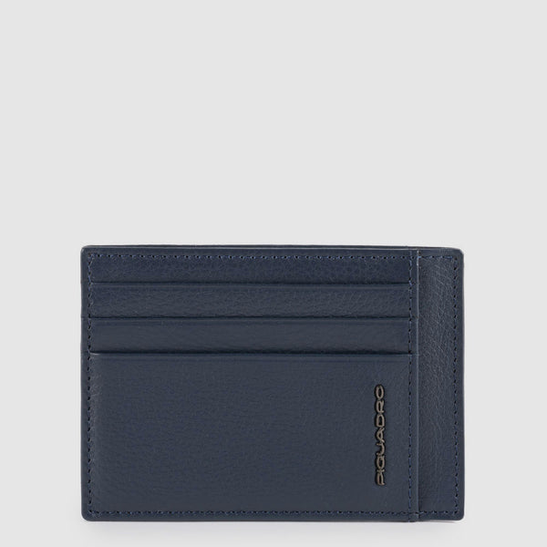 Leather men's slim credit card pouch